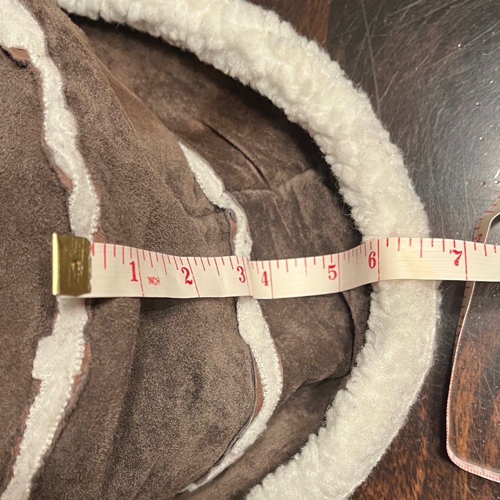 Brown Leather & Faux Fleece Hat - Picture 8 of 10